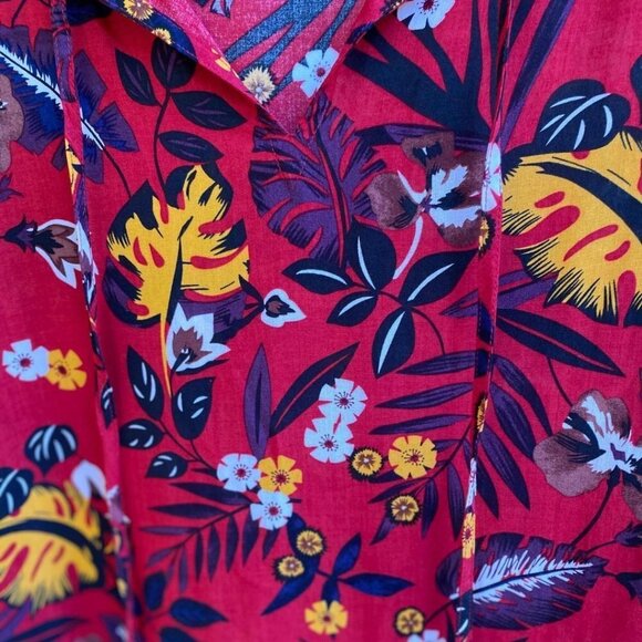 BoheeWohee Women Bohemian Vintage Neck-Tie Printed Shift, Size XXL - Picture 6 of 6